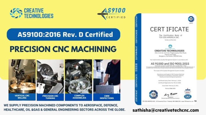 Creative Technologies,CNC Machining Company,CEO Satish,